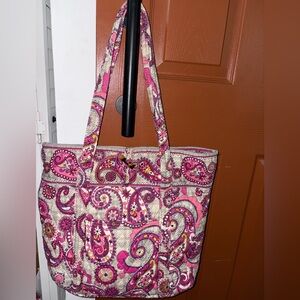 Vera Bradley Pink and Purple Paisley Tote